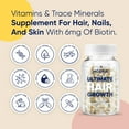 thumbnail image 2 of MOERIE Hair Growth Supplement for Women & Men - Hair Skin and Nails Vitamins With Biotin, Q10 & Minerals - For Thicker, Fuller Hair & Hair Loss Treatment - Advanced Beadlet Delivery System -360 Pills, 2 of 7