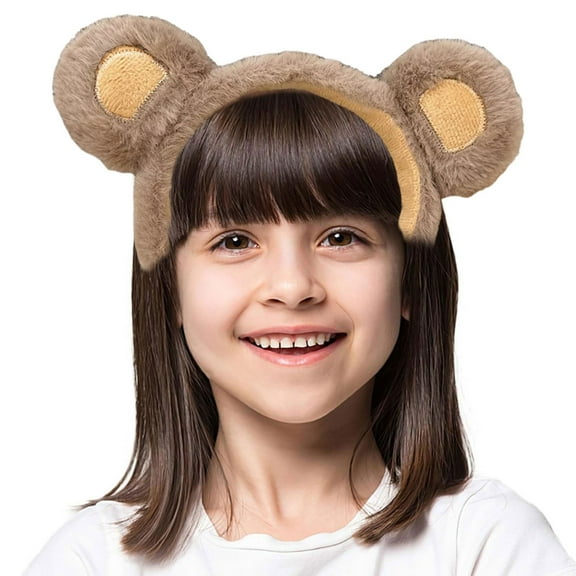 Brown Bear Ears Hair for Girls - Headband Accessory for Role Playing Parties