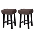 thumbnail image 1 of 2pcs Fundas para Taburetes Rectangulares, Fundas para Taburetes de Bar, Funda para Asiento de Silla de Banco de Madera Marrón Oscuro, 1 of 6