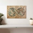 thumbnail image 2 of Elephant Stock Hemisphere Map Wall Art - Horizontal Canvas Wall Art - Living Room Wall Decor - Map Canvas - Beige And Blue Decor - 12" x 8", 2 of 8