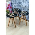 thumbnail image 1 of Style1 Printed Nesting Coffee Tables 3 PCS,Round Side Table With Wooden Legs,Set of 3 Small Accent Table, Nightstand Modern End Table for Living Room Bedroom,Nesting Tables,Coffee Table Set, 1 of 1