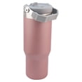 thumbnail image 3 of Termo Doble Pared de Acero Inoxidable con Asa y Popote, Rosa Metálico, 900 ml, 3 of 4