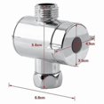 thumbnail image 2 of T-Shape 3-Way Diverter Adapter for Shower and Bath Hose Connections, 2 of 5