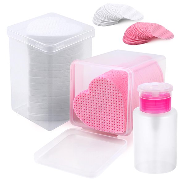 400 toallitas para uñas sin pelusa, 1 botella dispensadora de bomba desplegable, súper absorbentes, suaves, no tejidas, toallitas de pegamento para pestañas, extensiones de pestañas, toallitas de limp