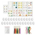thumbnail image 4 of Kit De Manualidades De Huevos De Pascua Blancos Con Cinta, Juego De Manualidades Para Pintar, Regalo, Colgante DIY SM SunniMix huevos de pascua en blanco, 4 of 8