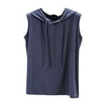 thumbnail image 2 of Siminsem Womens Hooded Tank Tops Sleeveless Athletic Gym Workout Shirts Loose Fit Casual Summer T-Shirts Quick Dry Breathable Yoga Running Tops Loose Cut, D, M, 2 of 9