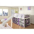 thumbnail image 2 of Donco Kids Twin Loft Bed with Zebra Tent and Slide, White, 2 of 2