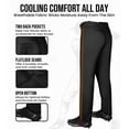 thumbnail image 6 of Exxact Sports Proline Full Length Baseball Pants Adult with Stripes, Relaxed Fit Open Bottom Men Baseball Pants (Black/Orange,A5XL), 6 of 7