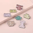 thumbnail image 2 of Broche de aleación con letras que añade personalidad a la tendencia de la palabra con un emoticono, 2 of 5