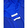 thumbnail image 7 of Hansber Kids Girls Lyrical Dance Dress Long Sleeve Sparkle Mesh Cutout Back Ice Figure Skating Leotard Dress Blue 12, 7 of 7