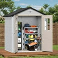 thumbnail image 2 of Dextrus 6x4.4 ft Outdoor Storage Shed, Double-Wall Lockable Garden Shed with Sloped Roof for Backyard Patio, 2 of 9