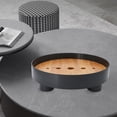 thumbnail image 5 of Round Storage Tray snack tray Organizer Food Organizer Basket Fruit Storage Organizer for Fruits Makeup Comestics Black, 5 of 8