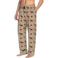 thumbnail image 2 of Uemuo German Shepherd Dog Pattern Men's Wide Leg Palazzo Lounge Pants with Pockets Light Weight Loose Comfy Casual Pajama Pants-Small, 2 of 9