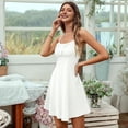 thumbnail image 4 of Vestido Mini Plisado con Tirantes Finos y Corsé para Mujer, Corte en A, Entallado y Acampanado. L, 4 of 10