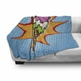 thumbnail image 3 of Ice Cream Soft Flannel Fleece Blanket, Retro Pop Art Style Cone with Digital Dots Comic Lifestyle Old Fashioned Graphic, Cozy Plush for Indoor and Outdoor Use, 50" x 60", Multicolor, by Ambesonne, 3 of 6