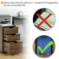 thumbnail image 6 of HOMCOM 3 Drawer Mobile File Cabinet with Wheels, Wood Filing Cabinet for Home Office, Rolling Under Desk Cabinet, Brown Wood Grain, 6 of 9