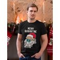 thumbnail image 3 of Tstars Mens Merry Quarantine 2020 Santa Claus Face Mask Ugly Christmas Graphic T Shirt, 3 of 5
