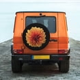 thumbnail image 6 of Goofa Orange Dalia Pattern Universal Tire Cover for Jeep, SUV, Truck, and Trailer – Waterproof, UV-Resistant,Easy to Install, Fits 14"-17" Tires-15 inch, 6 of 6