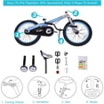 thumbnail image 4 of RoyalBaby Buttons Vélo pour Enfants 14 Pouces avec Roues Stabilisatrices et Frein à Rétropédalage, Bleu, 4 of 11