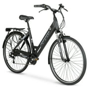Hyper Bicycles 36V 700C Electric Commuter E-Bike, Adult Ages 13+, Pedal-Assist, 250W Motor, Black