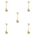 thumbnail image 1 of Tenedores de frutas Injueey Acero inoxidable reutilizables lavables plata oro, 1 of 6