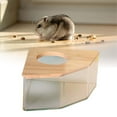 thumbnail image 4 of Caja de baño de arena de hámster transparente Baño de mascotas Acrílico Inodoro de hámster Recipiente de baño de arena con tapa de madera Cuarto de , pentagonal Pequeña Salvador Dali Baño de hámster, 4 of 5
