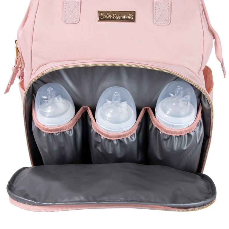 Baby Essentials Diaper Bag Backpack Tote, 2-Piece, Pink photo 6