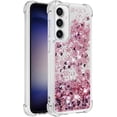 thumbnail image 2 of Slim Fit Phone Case for Samsung Galaxy S23 FE, Glitter Liquid Quicksand Effect Silicone Soft TPU Case with Camera Lens and Screen Protection Case for Galaxy S23 FE,LSWT Diamond Rose, 2 of 14
