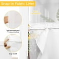 thumbnail image 6 of Spring Floral No Hook Shower Curtain with Snap in Liner Sunflower Daisy Bike Eucalyptus Leaves Brown Wood Waterproof Bathroom Shower Curtain with See Through Top Window for Bathtub 72" x 78", 6 of 9