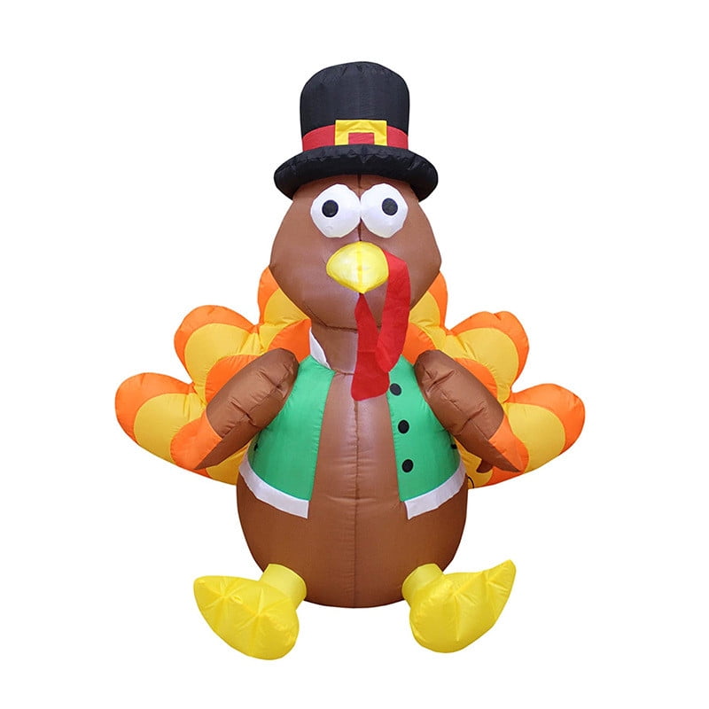 Guvpev Thanksgiving Inflatable Turkey Outdoor Garden Illuminated ...