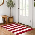 thumbnail image 6 of iOhouze Outdoor Rugs Red and White Striped Porch Rug 2.3 x3.6 ft Outdoor Doormats Front Door Rug for Front Door Kitchen Hallway Bedroom Laundry Room, 6 of 8