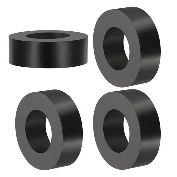 Uxcell 4 Pcs 1"ID x 1.8"OD x 0.6"T Multi Purpose Rubber Spacer