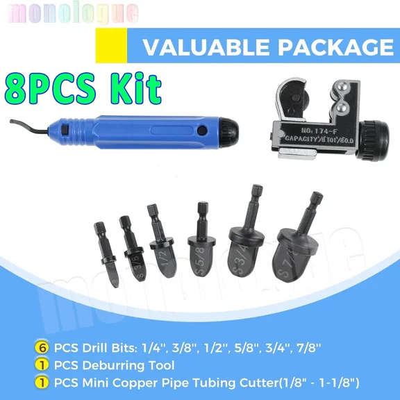 ELARA- 8Pc Hvac Repairing Tools, Air Conditioner Copper Tube Swaging Tool Set Us Stock