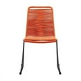 thumbnail image 3 of Shasta Outdoor Metal and Tangerine Rope Stackable Dining Chair - Set of 2, 3 of 11