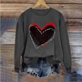 thumbnail image 1 of Meichang Chandails en Molleton pour Femmes, Chandail en Molleton de la Saint-Valentin, Hauts Mignons, Chandail en Molleton Graphique Cœur, Manches Longues, Col Rond, Coupe Ample, Pull de Vacances, 1 of 4