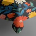 thumbnail image 3 of Pioneer Flower Floral Print Pattern Rectangle Tablecloth 60"x84",Waterproof Polyester Rectangle Table Cloth, Wipeable Spillproof Polyester Tablecloth for Dining, Camping, Indoor and Outdoor, 3 of 5