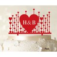 thumbnail image 1 of Monogram Cake Topper First Name Initial Heart Cake Topper, 1 of 1
