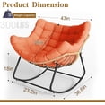 thumbnail image 2 of Giant Patio Rocking Chair  Patio Egg Freestyle Chair  Indoor Outdoor Rattan Wicker Lounge with Cushion and   Cozy  Rocker for Living Room  Bedroom  Porch  Patio, 2 of 7