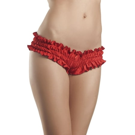 red MINI RUFFLED BOOTY SHORTS womens sexy adult halloween costume Large