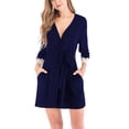 thumbnail image 3 of Ropa De Dormir Para Mujer, Bata De Pijama Con Cinturón Para Nadar Para Niñas ANGGREK azul marino S, 3 of 4