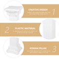thumbnail image 2 of White Plastic Decorative Column for Wedding Party Flowerpot Holder 7.87 Inches, 2 of 8