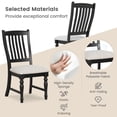 thumbnail image 4 of Giantex Set of 2 Dining Room Chairs w/Solid Wood Legs & Padded Seat Cushions, Black, 4 of 6