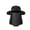 Black, variant on Wide Brim Sun Hat for Men and Women,Outdoor Mens Fishing Hat with Face Cover and Neck Flap,Army Green