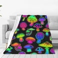 thumbnail image 1 of Balery Bright Mushrooms Manta de Felpa Suave y Acogedora – Cobija de Franela Aterciopelada para Cama, Lavable y Cálida para Sofá, Mascotas, Transpirable-50"x40", 1 of 7