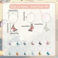 thumbnail image 2 of 12Pcs 2 Style Alloy Enamel Wine Glass Charms with Brass Wine Glass Charm Rings Butterfly Mixed Color 50mm 6pcs/style, 2 of 9
