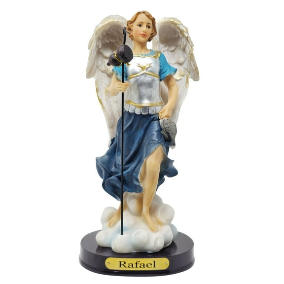 MRCJSales Archangel St. Rafael Statue – 8" inches Beautiful Religious Gift –  Church, Home, and Celebrations