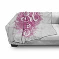thumbnail image 3 of Gender Reveal Soft Flannel Fleece Throw Blanket, It's a Girl Brushstroke Birth New Family Member Themed Print, Cozy Plush for Indoor and Outdoor Use, 60" x 80", Pink and White, by Ambesonne, 3 of 6