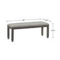 thumbnail image 5 of Lexicon Granby Pine Wood Dining Room Bench in Antique Gray Finish, 5 of 5