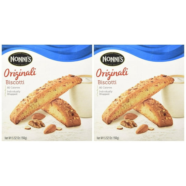 12 PACKS NONNI'S Biscotti Originali 5.52 Oz. Box of 8 Individually Wrapped Biscotti Walmart