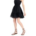 thumbnail image 3 of Women's Clip-Dot Tiered Halter Mini Dress Deep Black M, 3 of 3
